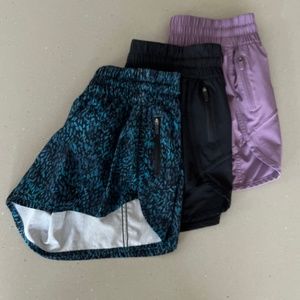 Bundle of 3 Lululemon Tracker Short V 4" size 8